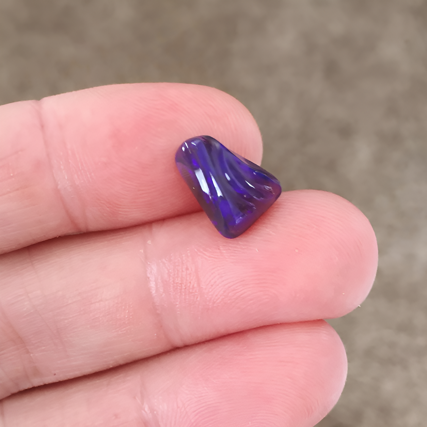 Sherris Cottier Shank Carved Australian Black Opal 4.75 ct