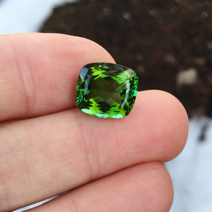 Fine Color & Bright!  Dichroic Green Tourmaline Nigeria 7.71 ct
