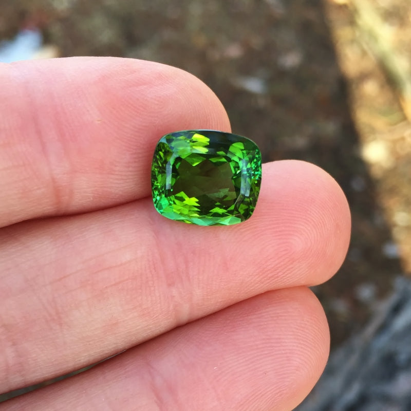 Fine Color & Bright!  Dichroic Green Tourmaline Nigeria 7.71 ct