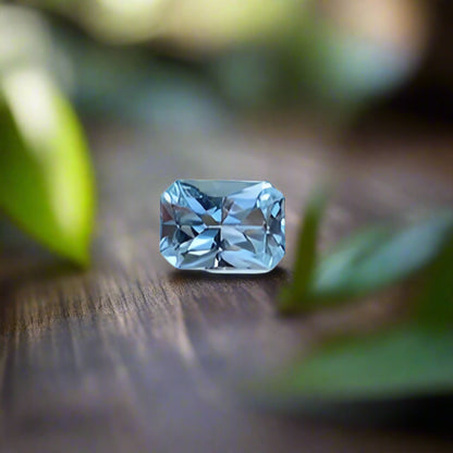 Very Pretty Precision Cut 1960's Brazilian Aquamarine 1.81 carats