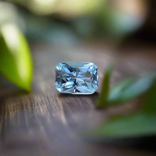 Very Pretty Precision Cut 1960's Brazilian Aquamarine 1.81 carats