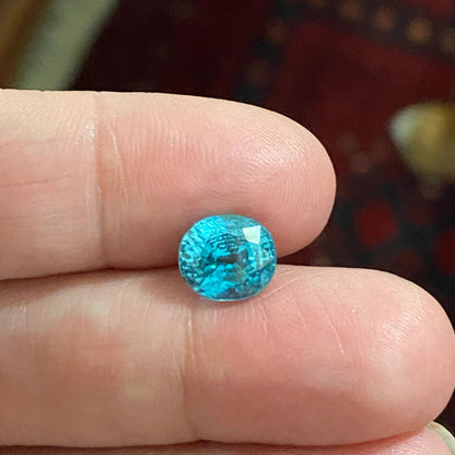Bright & Rich Blue Zircon – 5.11 Carats of Vibrant Color