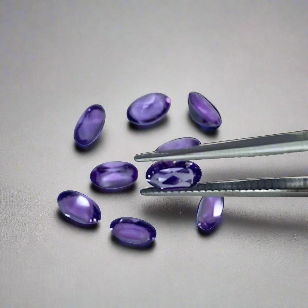 Natural Amethyst Lot — 9 Pieces, 0.20 ct each, Brazil, Oval