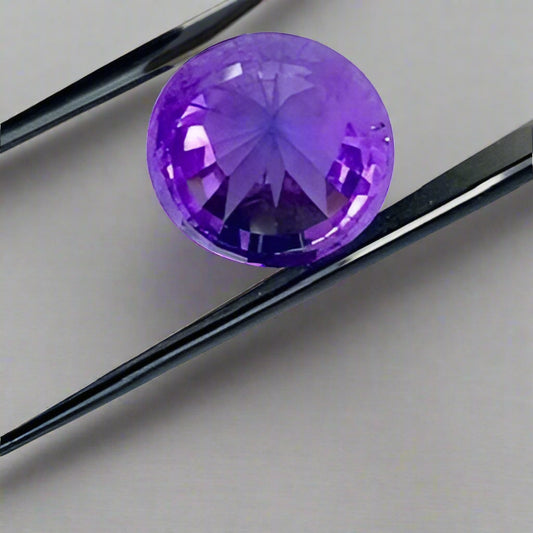 Natural Amethyst — 8.66 ct, Bolivia, Rim-Fire Brilliant (Butterfly Pavilion)