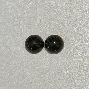 Shiny Polished Black Spinel Pair – 11mm